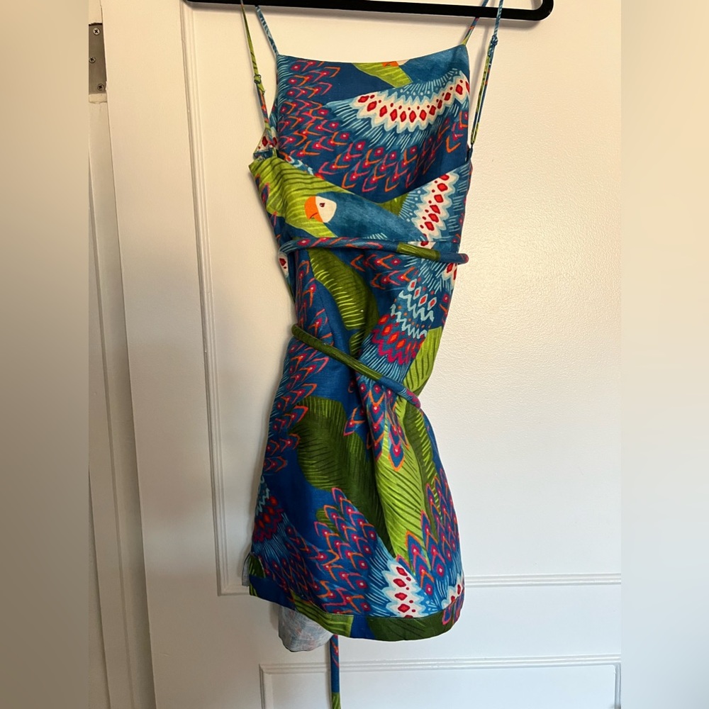 FARM Rio Colorful Parrot Print Mini Dress - Picture 4 of 4